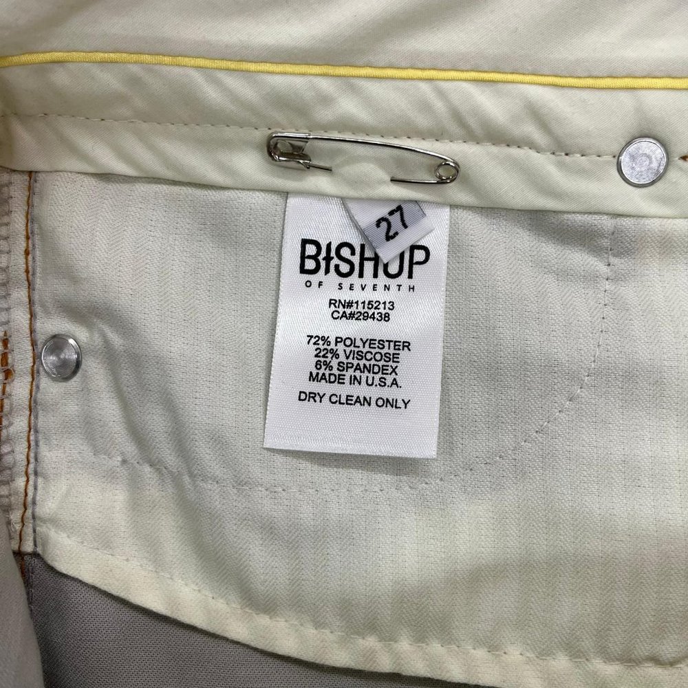 NWOT Bishop of Seventh Flat Front Walking Shorts Light Grey Size 27 - Picture 5 of 7
